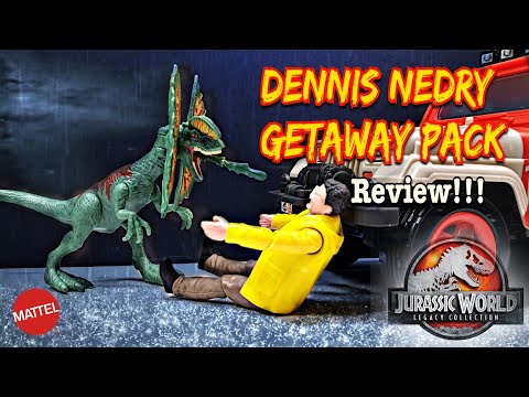 2021 Mattel Jurassic World Legacy Collection Dennis Nedry Getaway Pack Review!!! Spitter attack!!!