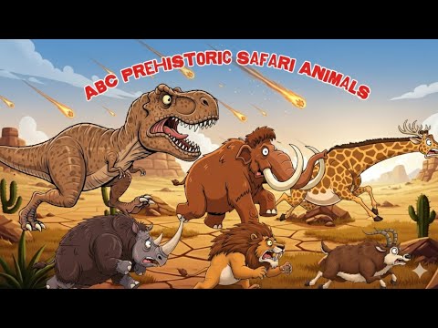 ABC Prehistoric Safari Animals | Escape the Falling Meteor | Little Bunny Learns | ABC Song