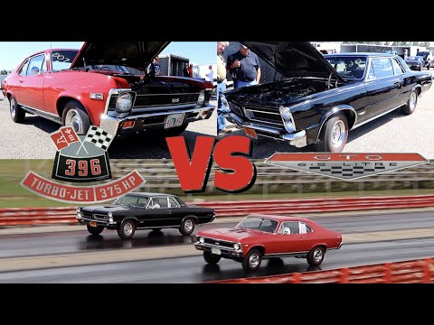 1968 Nova SS L89 vs 1965 GTO (Royal Bobcat) - PURE STOCK DRAG RACE