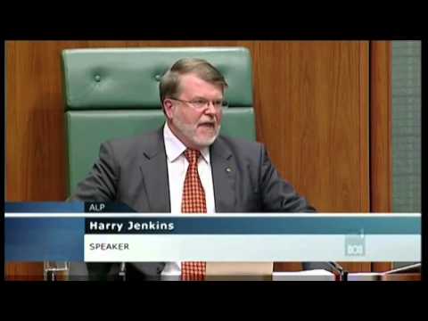 Speaker Harry Jenkins loses his cool - David style