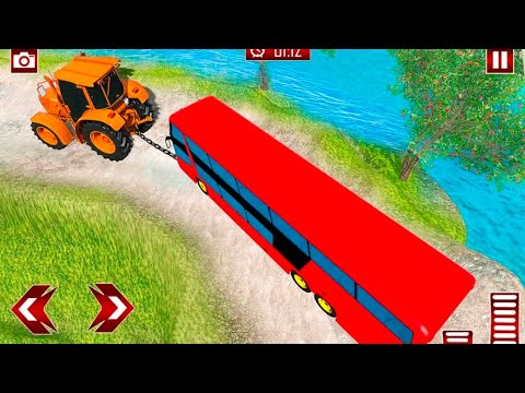 Tractor Chained Towing Rescue Simulator 3d Driving 🚜🚌 Best Tractor Simulator Game #237