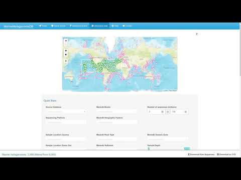 MarineMetagenomeDB: Interactive Map Tutorial