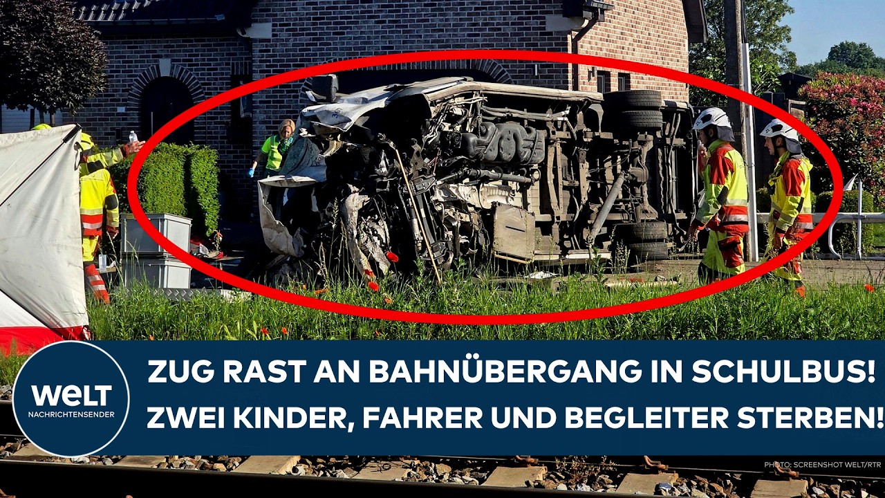 BELGIEN: Zug rast an Bahnübergang in Schulbus – zwei Kinder, Fahrer und Begleiter sterben!