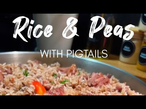 Coconut Rice and Peas with pigtails | Caribbean Rice and Peas || FRUGALLYT
