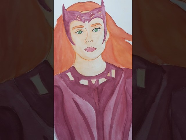 Vídeo relacionado con Marvel Scarlet Witch Silhouette Watercolor Poster Camiseta