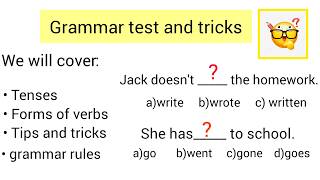 Grammar tutorial| grammar rules | Tricks| Grammar exercise|