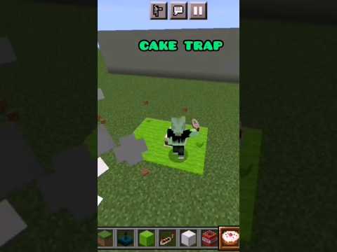 mobitube - Making a cake trap in Minecraft #minecraft #game #shorts