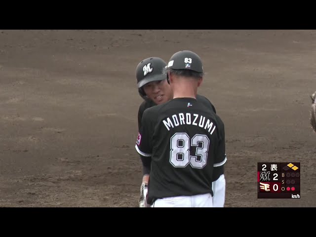 【ファーム】2打席連続安打!! マリーンズ・角中勝也 レフトへのタイムリーヒットを放つ!! 2025年7月1日 東北楽天ゴールデンイーグルス 対 千葉ロッテマリーンズ