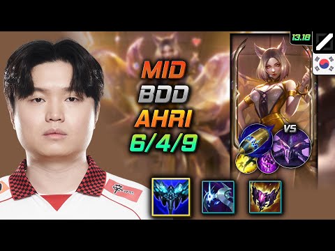 Ahri Mid Build Bdd Everfrost First Strike - LOL KR Master Patch 13.18