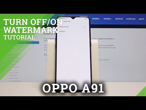 How to Turn Off Camera Watermark in OPPO A91 – Find Watermark Icon