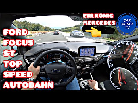 2020 Ford Focus ST 280 HP (Erlkönig Mercedes Benz) Acceleration on German Autobahn no limit