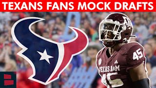 Houston Texans Mock Draft Roundup | TOP Texans Fan Mock Drafts + Texans Draft Rumors