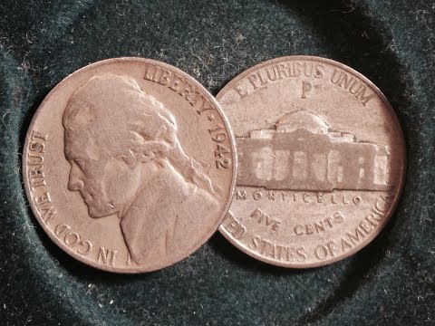 1942 Type 1 versus Type 2 Jefferson Nickel