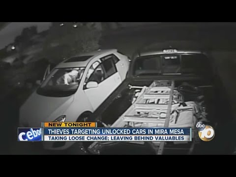 Thieves Targeting Unlocked Cars; Stealing Loose Change