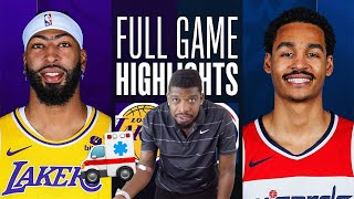 LAKERS at WIZARDS | FULL GAME HIGHLIGHTS + Story Time RUSHED TO THE ER🚑