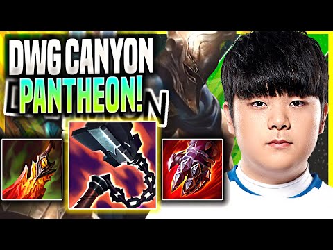 CANYON RANK 1 KOREA DESTROYING WITH PANTHEON! - DWG Canyon Plays Pantheon Jungle vs Nidalee!