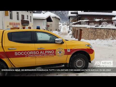 EMERGENZA NEVE. DE BERNARDIN RINGRAZIA TUTTI I VOLONTARI CHE HANNO AIUTATO ROCCA | 13/01/2021
