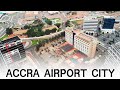 Accra Airport City Aerial Tour in 4K