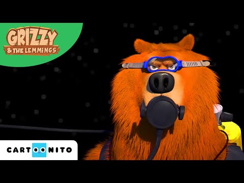 Grizzy en de Lemmings | Ruimtereis | Cartoonito