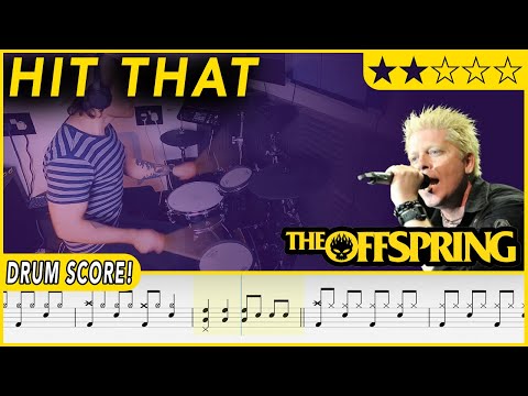 Hit That - The Offspring | DRUM SCORE Sheet Music | #428 DRUMSCRIBE