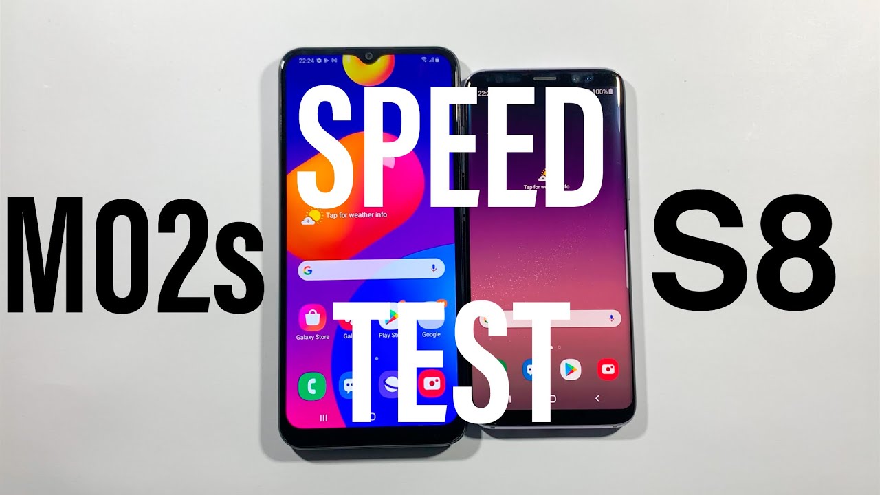 Samsung S8 vs Samsung M02s Comparison Speed Test