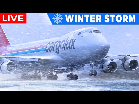 🔴LIVE ❄️COLD SNOW STORM at CHICAGO O'HARE AIRPORT | AVGEEK ORD PLANE SPOTTING | WINTER WEATHER