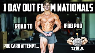 1 DAY OUT FROM NATIONALS!! | NPC Junior USAs 2024 | Road to IFBB Pro