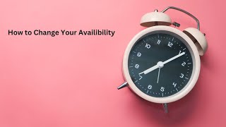 How to change Availability on My.anfcorp.com