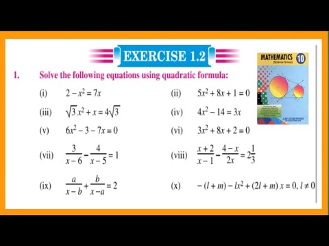 Exercise 1.2 maths 10th PTB new book @MathematicsAnalysis