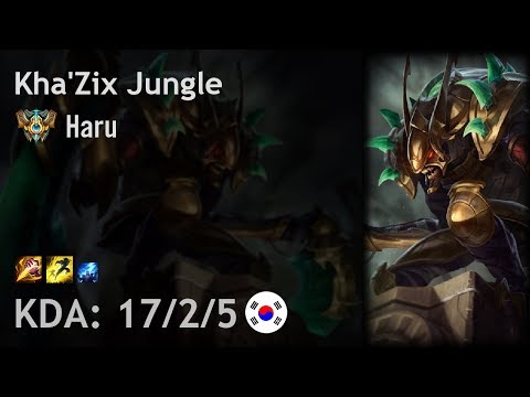 Kha'Zix Jungle vs Gragas - Haru - KR Challenger Patch 7.16