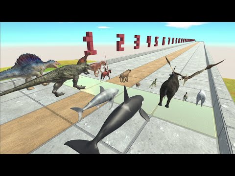 ARBS Sprint Race. Short straight course! | Animal Revolt Battle Simulator