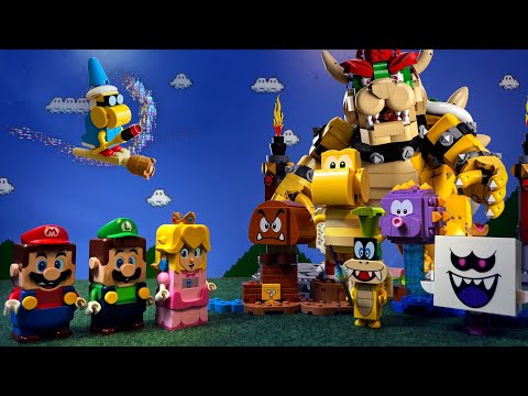Can Lego Mario, Luigi and Peach defeat the Giant Lego enemies? LEGO vs GAME