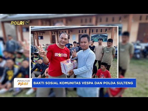 SAMBUT HARI BHAYANGKARA KE-79, KOMUNITAS VESPA NAMBASO WARNAI AKSI SOSIAL DI SULTENG