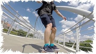 Globe Big Blazer Cruiser Board schräge Brücke Skateboard in City (Sommer 2019) GoPro