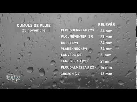 Illustration de l'actualité Cumuls de pluie provisoires à 10h00, ce 25 novembre