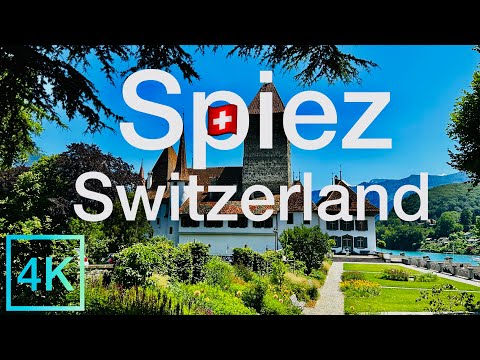 One of the most beautiful town in 🇨🇭Spiez town Switzerland  (4K)