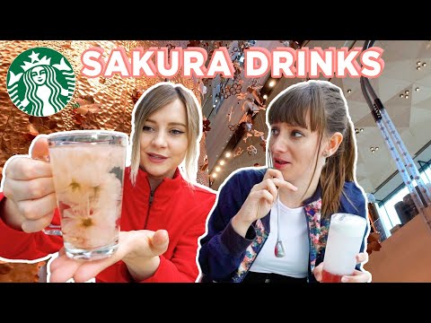Tasting JAPAN EXCLUSIVE Sakura Drinks at the World's Biggest Starbucks!