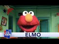 Elmo Promises He S Not Copying Stephen Colbert With His New Late Night Talk Show