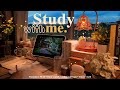 4 HOUR Evening Study With Me Rain Sounds Calm Lofi Bgm Pomodoro 50 10 Day344