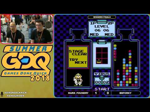SGDQ 2018- Mark_Foundry Vs Bbforky | Dr. Mario Winners Finals