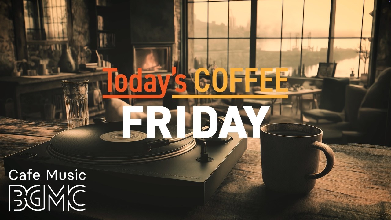 Today's COFFEE FRIDAY: Riverside Sunset Cafe Jazz ☕ Smooth Piano & Slow Bossa Nova for Week Close