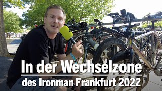 Eingecheckt! Das steht in der Wechselzone des Ironman Frankfurt 2022