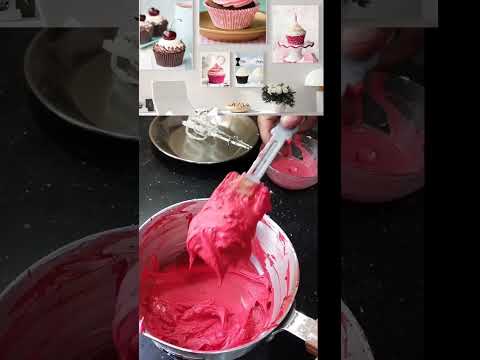 red color cake cream