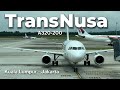 TRANSNUSA Airbus A320 200 Flight 8B674 From Kuala Lumpur To Jakarta