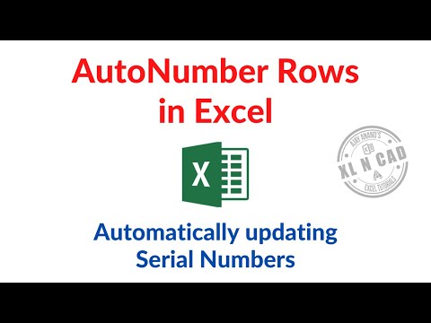 How to Auto Number Rows in Excel