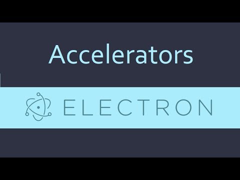 Electron js Tutorial 9 Accelerators and Global Shortcuts