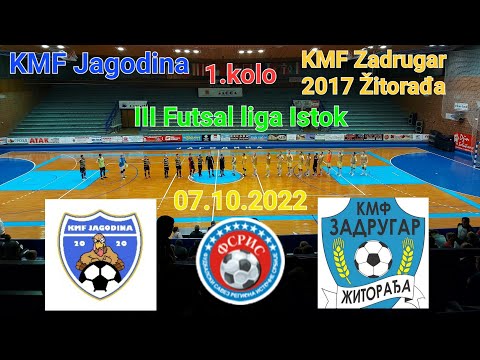 KMF Jagodina-KMF Zadrugar 2017 Žitorađa 5-3(3-1) 1.kolo 3 Futsal liga Istok 2022/23 FS RIS