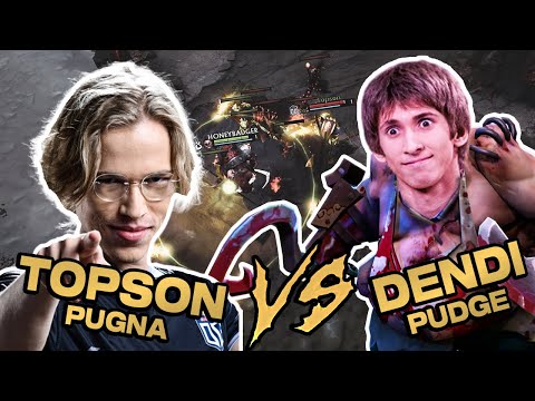 LEGENDARY Pudge Dendi vs 2x TI Winner Topson EPIC Mid Battle - Dota 2