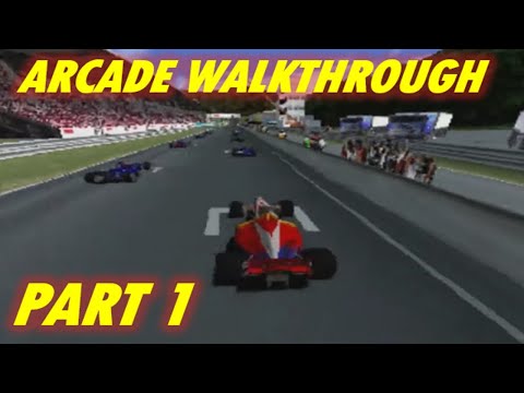 The Rookie - F1 Racing Championship Arcade Walkthrough Part 1 [1080p HD] | PS1