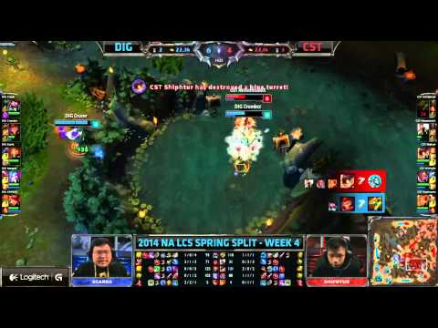 Highlights Dignitas vs Team Coast NA LCS Week 4 Season 4 Spring Split 2014 DIG vs CST S4 W4 D1